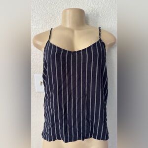 Y2k vintage rare- xxi 2000s Navy and White Striped Camisole